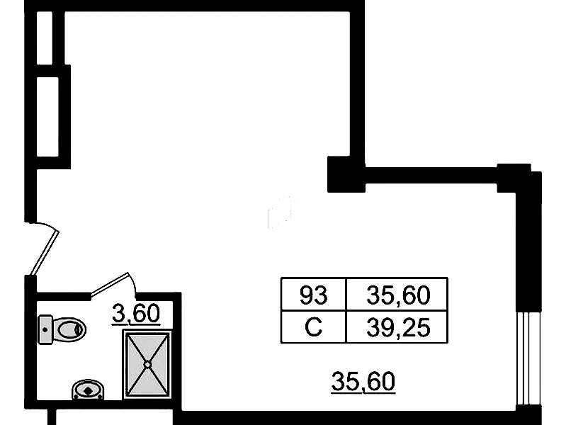 Квартира студия 39.21 м², 9/9 эт., Апарт-отель «Апарт отель Well»